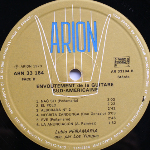 Lubio Peñamaria - Envoûtement De La Guitare Sud-Américaine (1974) [1LP]