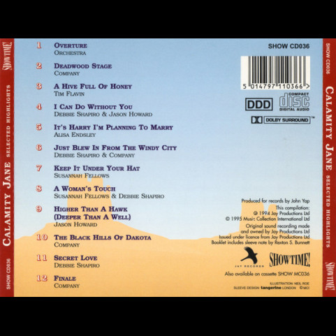 Sammy Fain, Paul Francis Webster - Calamity Jane Selected Highlights  (1995) [1CD]