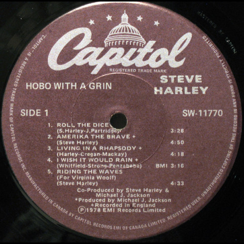 Steve Harley - Hobo With A Grin (1978) [1LP]