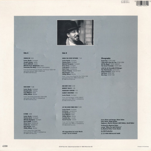 Lester Bowie - Works (1988) [1LP]