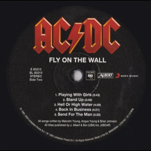 AC/DC - Fly On The Wall (2020) [1LP] 180g