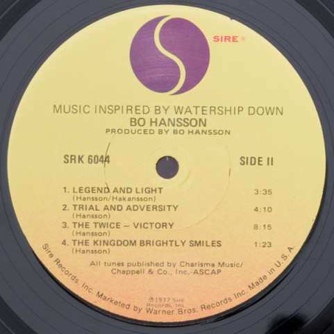 Bo Hansson - Music Inspired By Watership Down (1977) [1LP]
