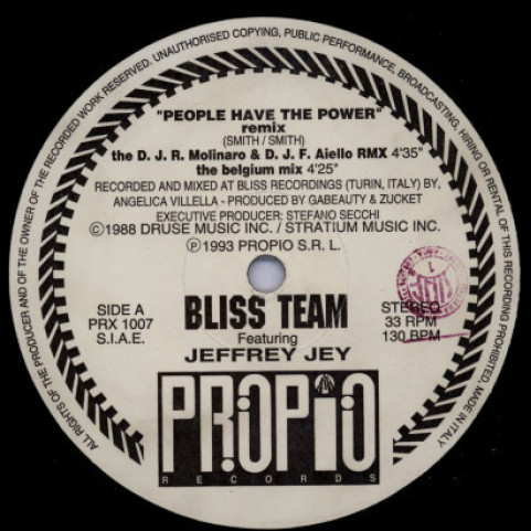 Bliss Team Featuring Jeffrey Jey - People Have The Power Remix (1993) [12"]