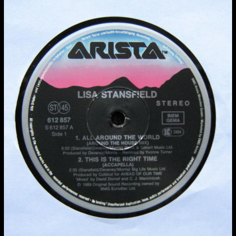 Lisa Stansfield - All Around The World (Around The House Mix) (1989) [12"]