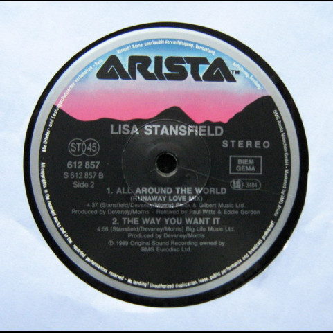 Lisa Stansfield - All Around The World (Around The House Mix) (1989) [12"]