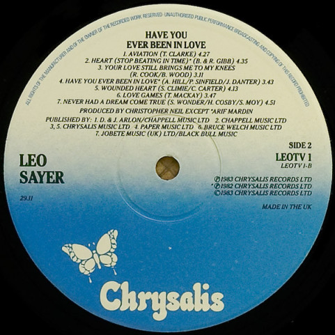 Leo Sayer - Have You Ever Been In Love (1983) [1LP]