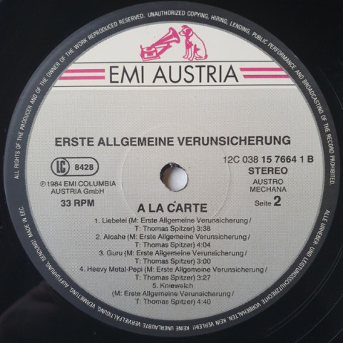 EAV (Erste Allgemeine Verunsicherung) - A La Carte [1LP]