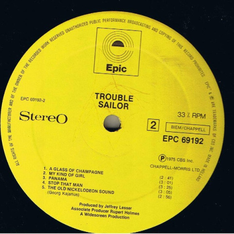 Sailor - Trouble (1975) [1LP]