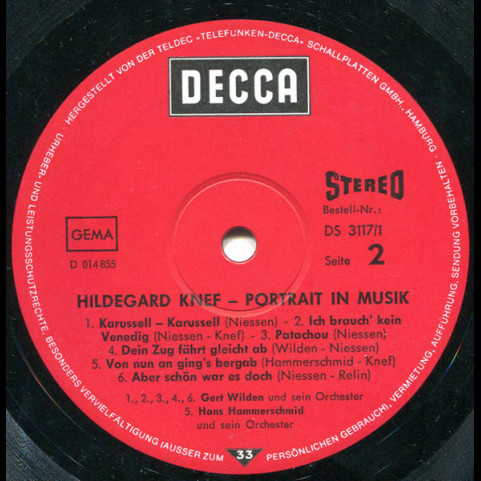 Hildegard Knef - Portrait In Musik (1970) [2LP]