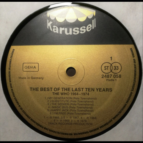 Who, The - '64 - '74 / The Best Of The Last Ten Years (1975) [2LP]