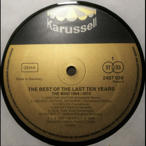Who, The - '64 - '74 / The Best Of The Last Ten Years (1975) [2LP]