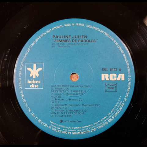 Pauline Julien - Femmes De Paroles (1977) [1LP]