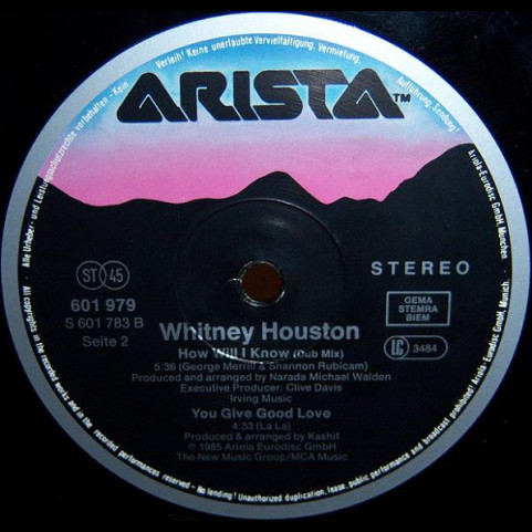 Whitney Houston - How Will I Know (1985) [12"]