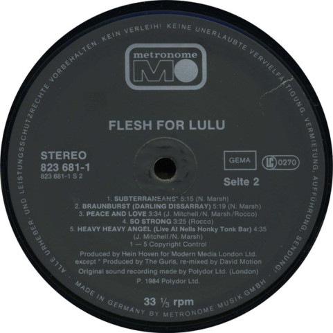 Flesh For Lulu - Flesh For Lulu (1984) [1LP]