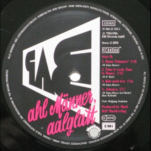BAP - Ahl Männer, Aalglatt (1986) [1LP]
