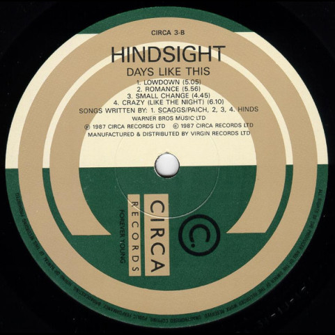 Hindsight (3) - Days Like This (1987) [1LP]