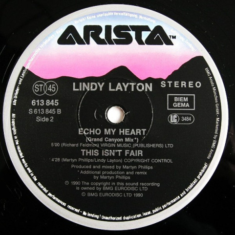 Lindy Layton - Echo My Heart (1991) [12"]