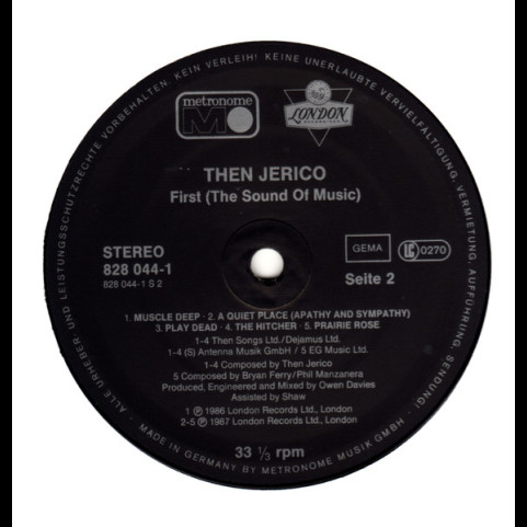 Then Jerico - First (The Sound Of Music) (1987) [1LP]