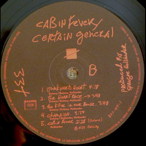 Certain General - Cabin Fever (1988) [1LP]