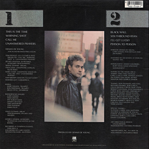 Dennis DeYoung - Back To The World (1986) [1LP]
