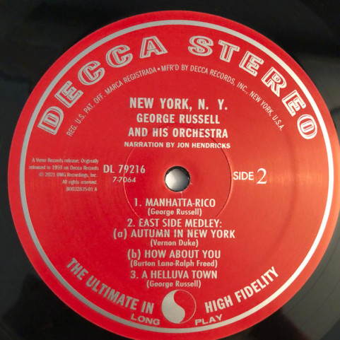 George Russell Orchestra - New York, N.Y. (2021) [1LP] 180g