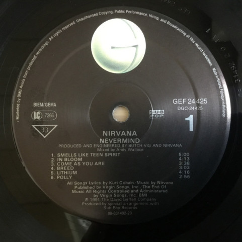 Nirvana - Nevermind (1991) [1LP]