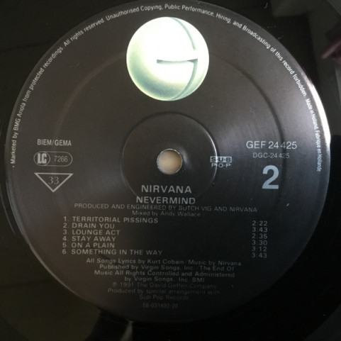 Nirvana - Nevermind (1991) [1LP]