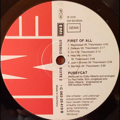 Pussycat (2) - First Of All (1976) [1LP]