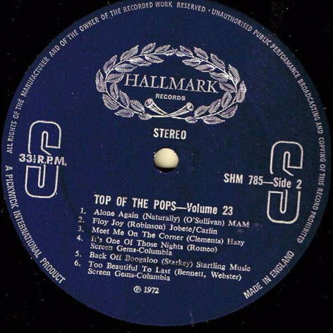 Unknown Artist - Top Of The Pops Vol. 23 (1972) [1LP]