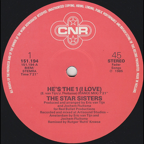 Star Sisters, The - He's The 1 (I Love) (1985) [12"]