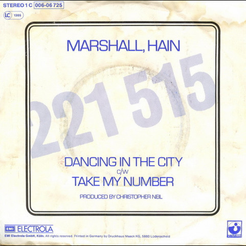Marshall Hain - Dancing In The City (1978) [7"]