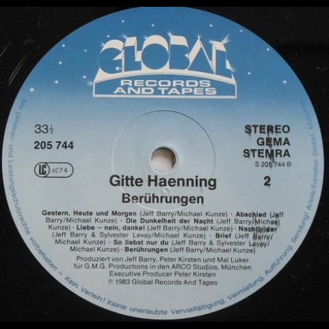 Gitte Hænning - Berührungen (1983) [1LP]