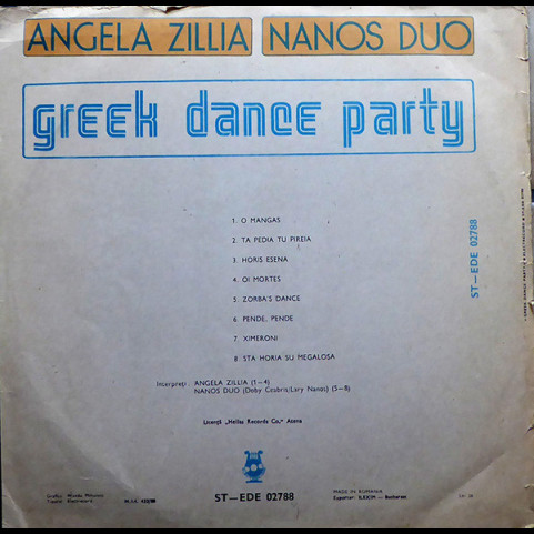 Angela Zilia / Duo Nanos - Greek Dance Party [1LP]
