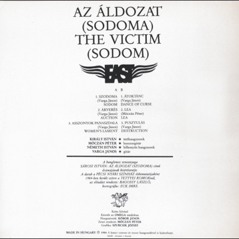 EAST (6) - Az Áldozat (Szodoma) Balettzene = The Victim (Sodom) (1984) [1LP]