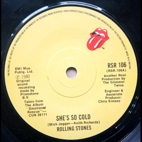 Rolling Stones, The - She's So Cold (1980) [7"]