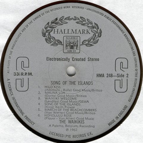 Waikiki's, The - Song Of The Islands [1LP]