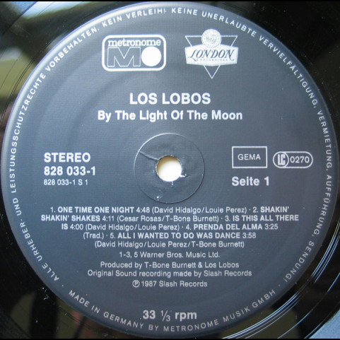 Los Lobos - By The Light Of The Moon (1987) [1LP]