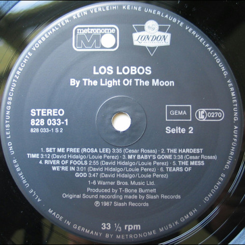 Los Lobos - By The Light Of The Moon (1987) [1LP]