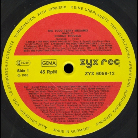 Double Trouble - The Todd Terry Megamix (1988) [12"]