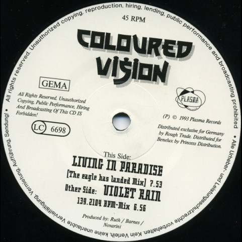 Coloured Vision - Violet Rain (1993) [12"]