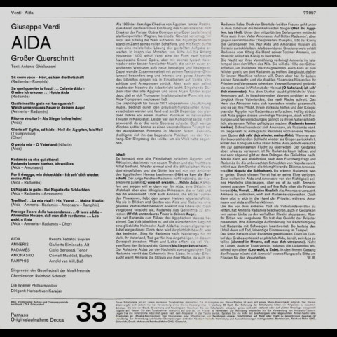 Giuseppe Verdi, Renata Tebaldi, Giulietta Simionato, Carlo Bergonzi, Cornell MacNeil, Arnold van Mill, Herbert von Karajan Und Die Wiener Philharmoniker - Aida - Großer Querschnitt [1LP]