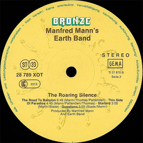 Manfred Mann's Earth Band - The Roaring Silence (1977) [1LP]