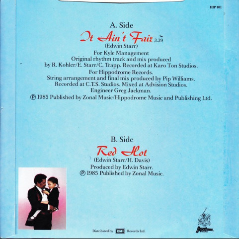 Edwin Starr - It Ain't Fair (1985) [7"]