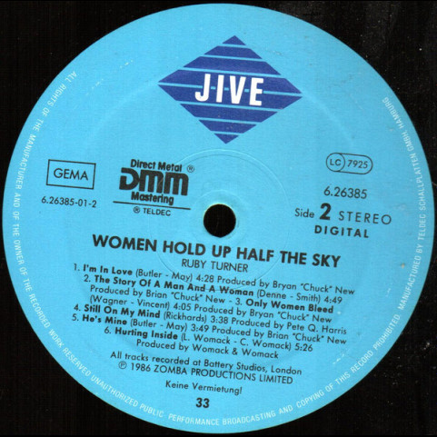 Ruby Turner - Women Hold Up Half The Sky (1986) [1LP]