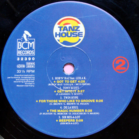 Various - Tanz House 2 (1990) [2LP]