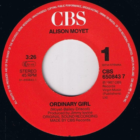 Alison Moyet - Ordinary Girl (1987) [7"]
