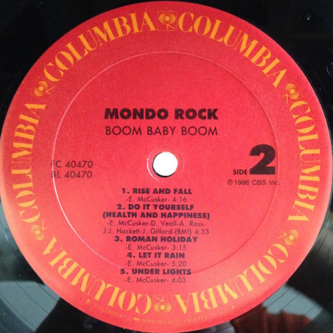 Mondo Rock - Boom Baby Boom (1987) [1LP]
