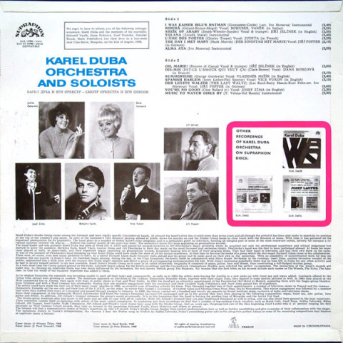 Karel Duba Orchestra - Parade Of Aces (1969) [1LP]