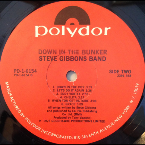 Steve Gibbons Band - Down In The Bunker (1978) [1LP]