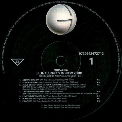 Nirvana - MTV Unplugged In New York (2008) [1LP] 180g